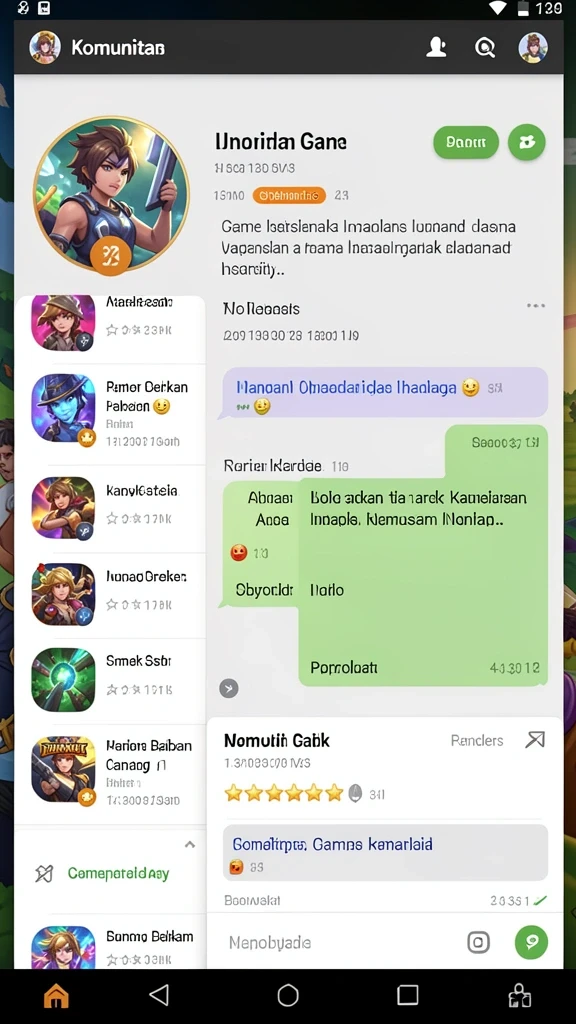 Desain karakter yang unik dan penuh warna.
