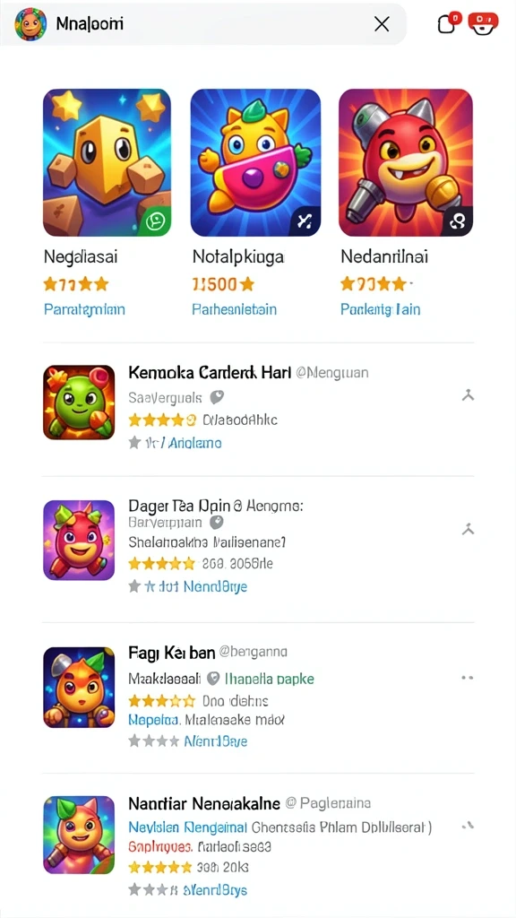 Pilih dari berbagai jenis permainan yang tersedia.