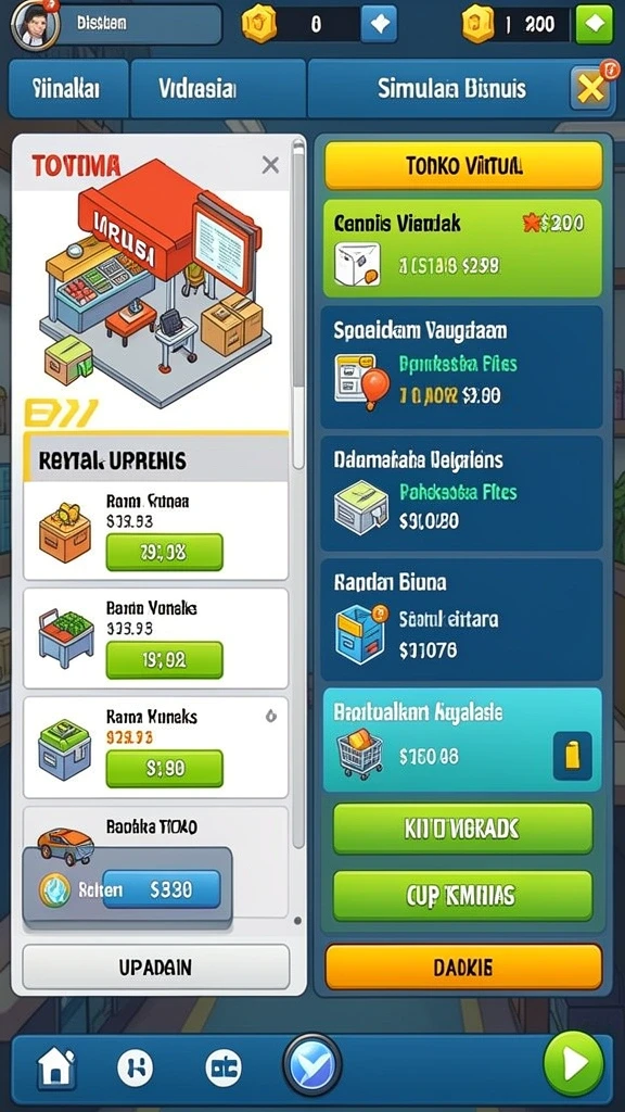 Tampilan menu utama yang menarik dan intuitif.