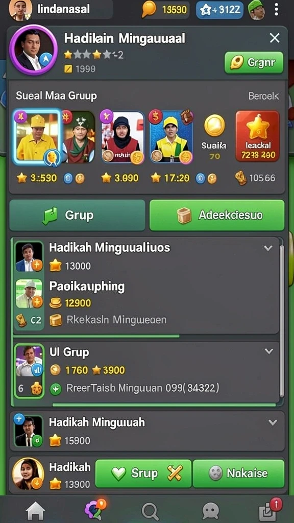 Screenshot aplikasi BATA123: Tampilkan menu utama yang menarik.
