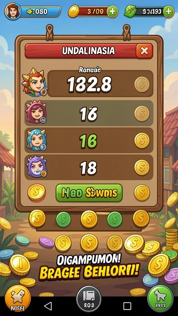Berbagai power-up yang dapat meningkatkan permainan.