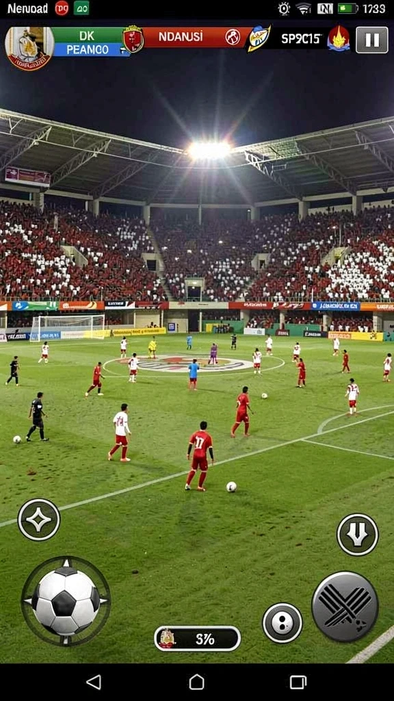 Screenshot memperlihatkan momen mendebarkan dalam permainan.