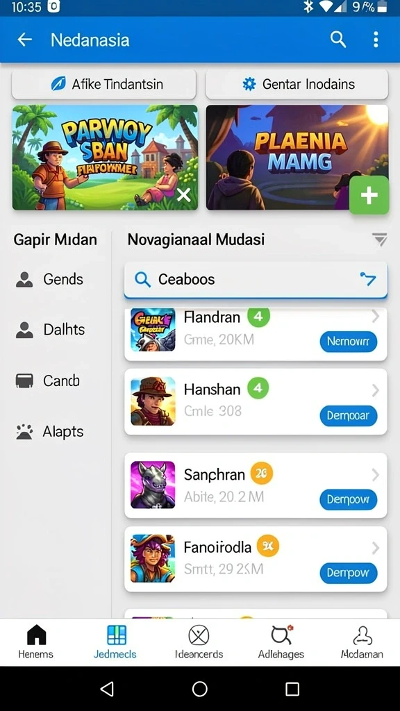 Leaderboards menunjukkan peringkat pemain terbaik.