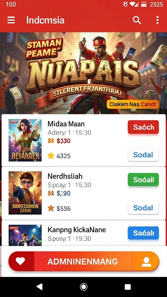 Tampilan antarmuka yang user-friendly dan menarik.