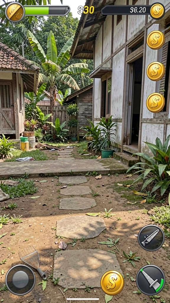 Tangkapan layar 2 menampilkan pertarungan epik melawan monster.