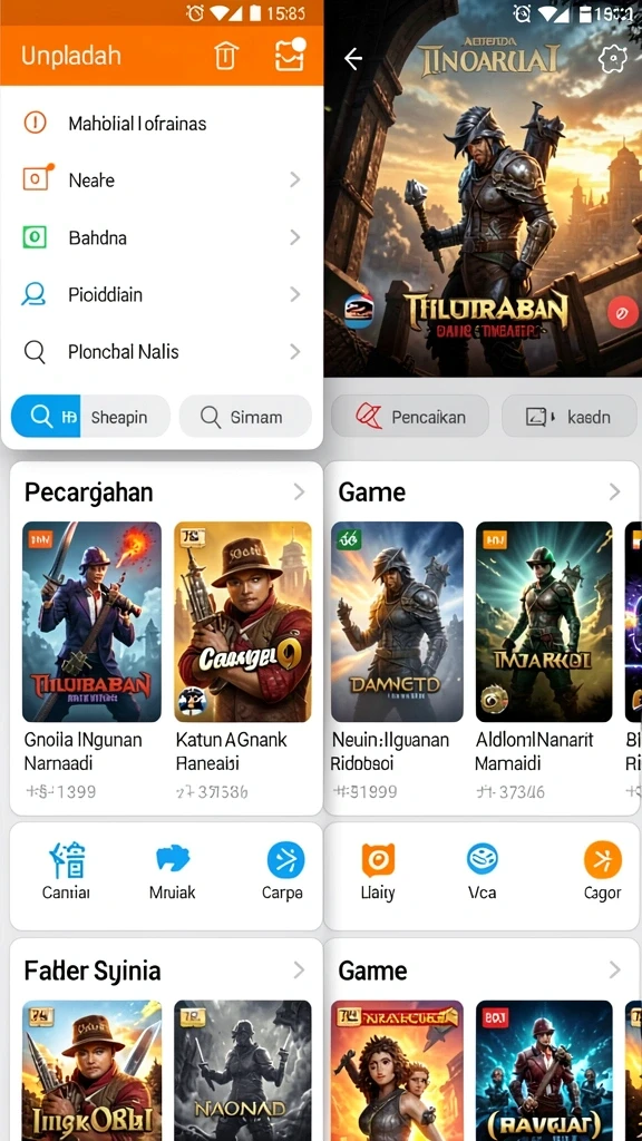 Tangkapan layar menunjukkan aksi seru di dalam game.