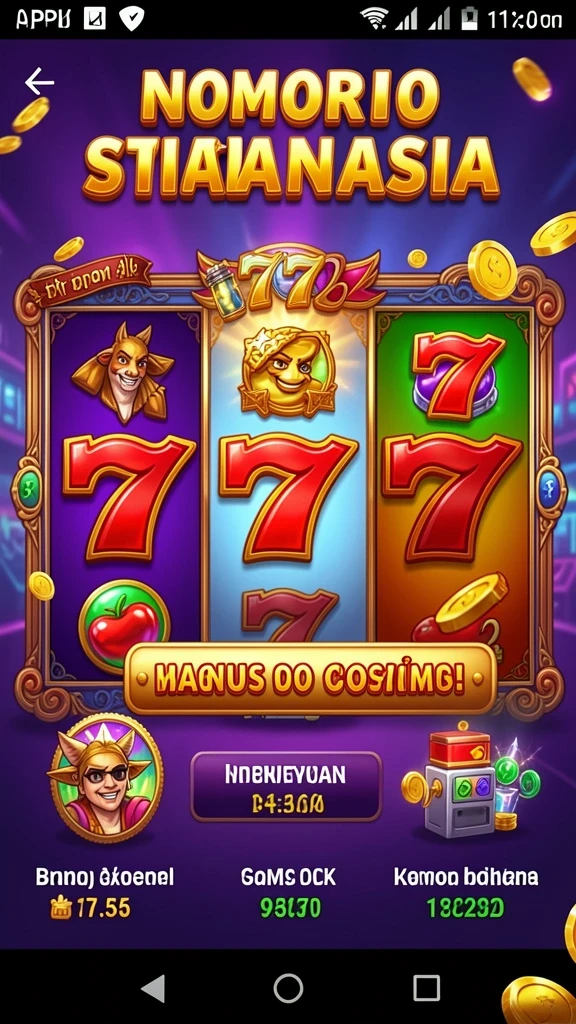 Menu game dengan berbagai pilihan level dan tantangan.