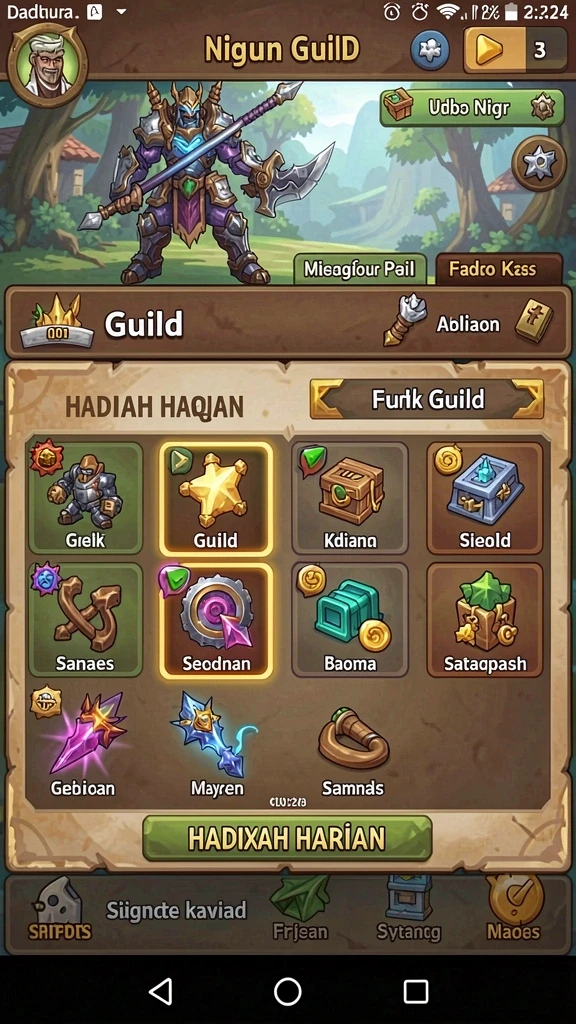 Screenshot menampilkan antarmuka permainan yang menarik.