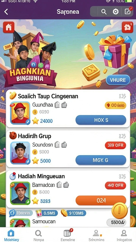 Interaksi sosial yang menyenangkan dengan teman-teman dalam game.